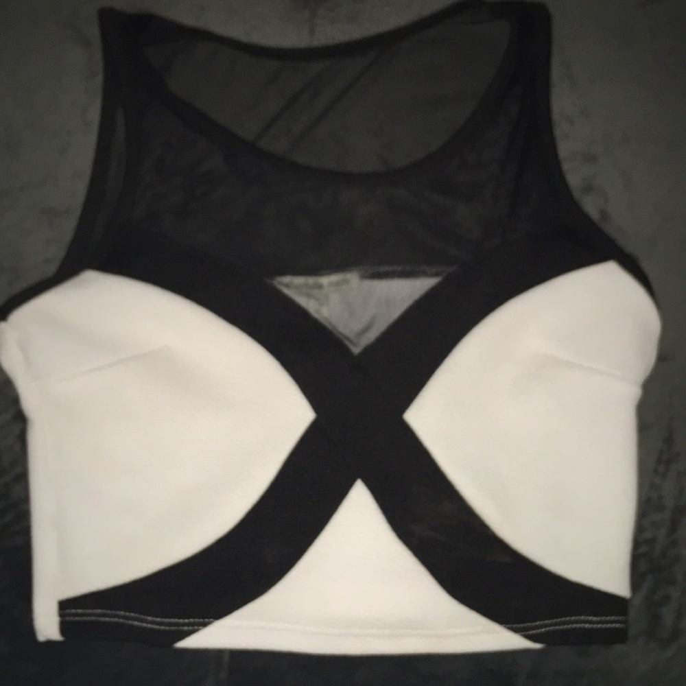 Back and white crop top